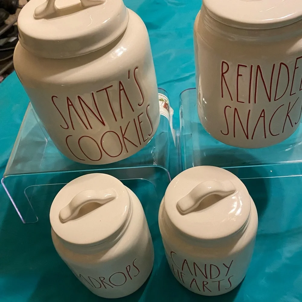Rae Dunn Christmas canisters set of 4 New without tags - Picture 2 of 13